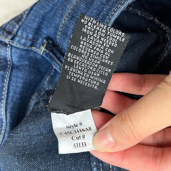 1822 Denim Blue Ankle Jeans Sz 27 Slim Straight Leg Stretch Medium Wash Low Rise - Picture 11 of 14